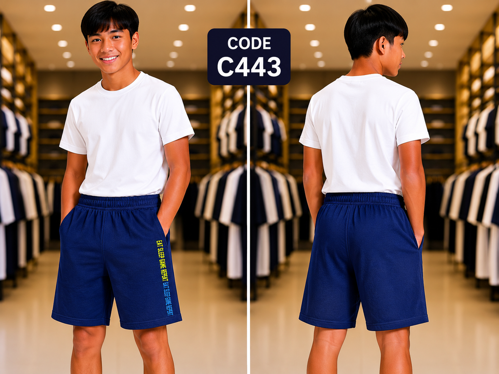 Premium Boys Casual Shotrts Navy Blue-C443