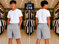 Premium Boys Casual Shorts Light Heather Grey-C14