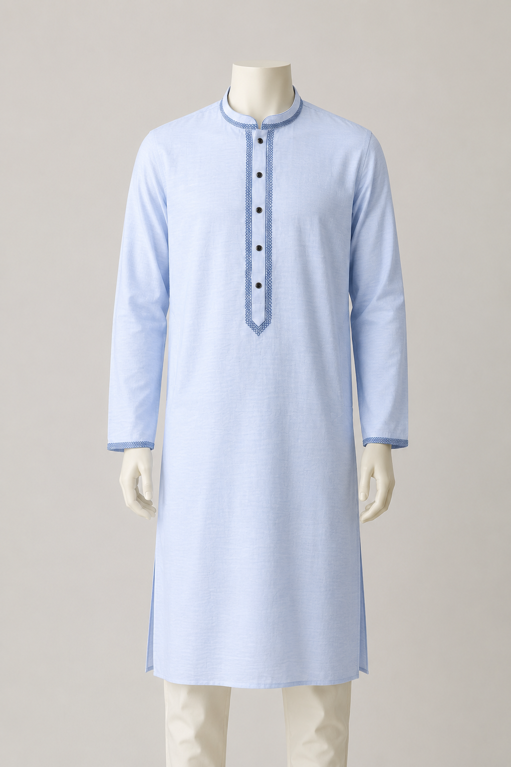 GATSBY Mens Panjabi KE2609 Sky