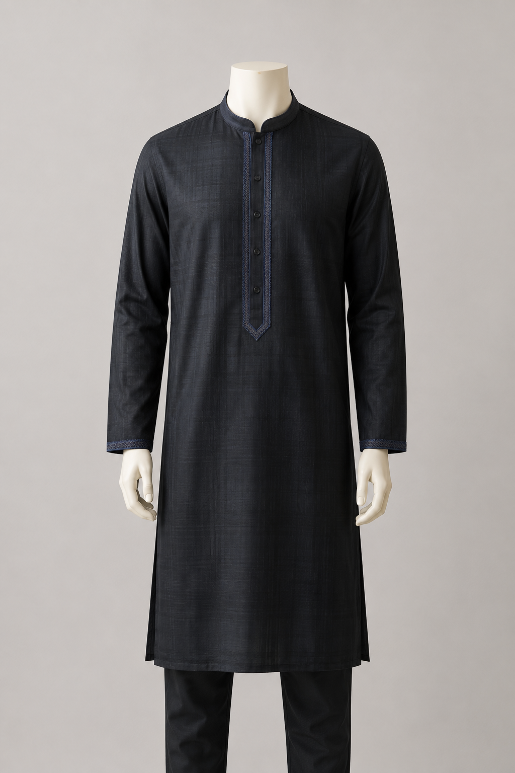 GATSBY Mens Panjabi KE2609 Black