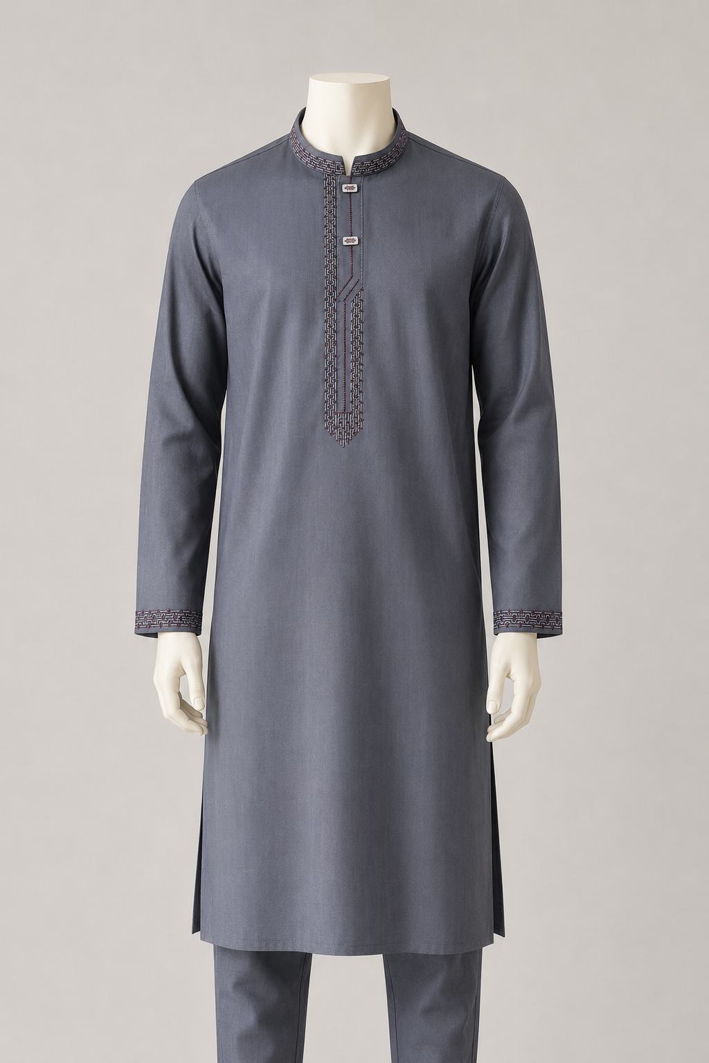 GATSBY Mens Panjabi KE2602 Deep Ash