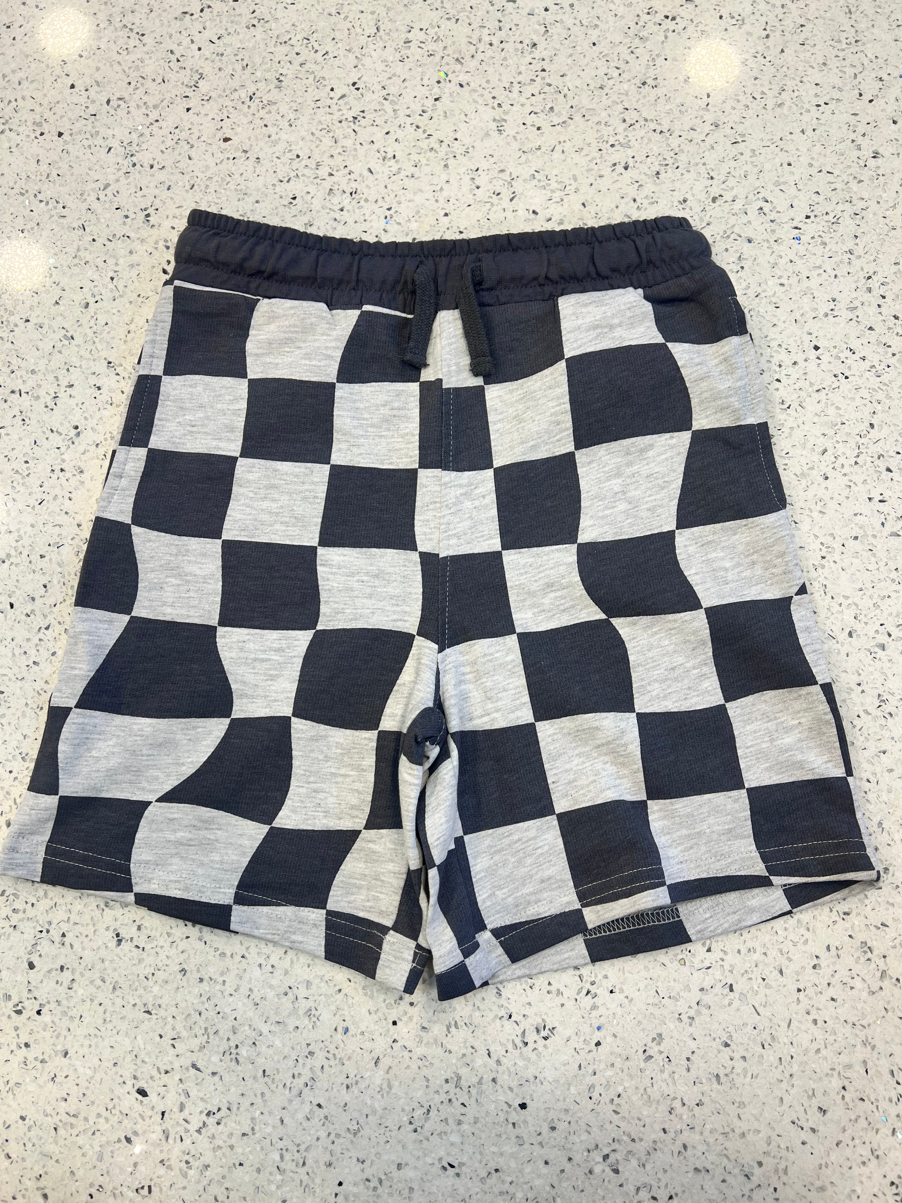Premium Boys Casual Shorts Mono Checkered-C464