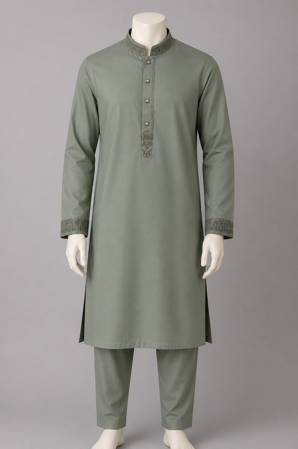 GATSBY Mens Panjabi KE2603 Olive