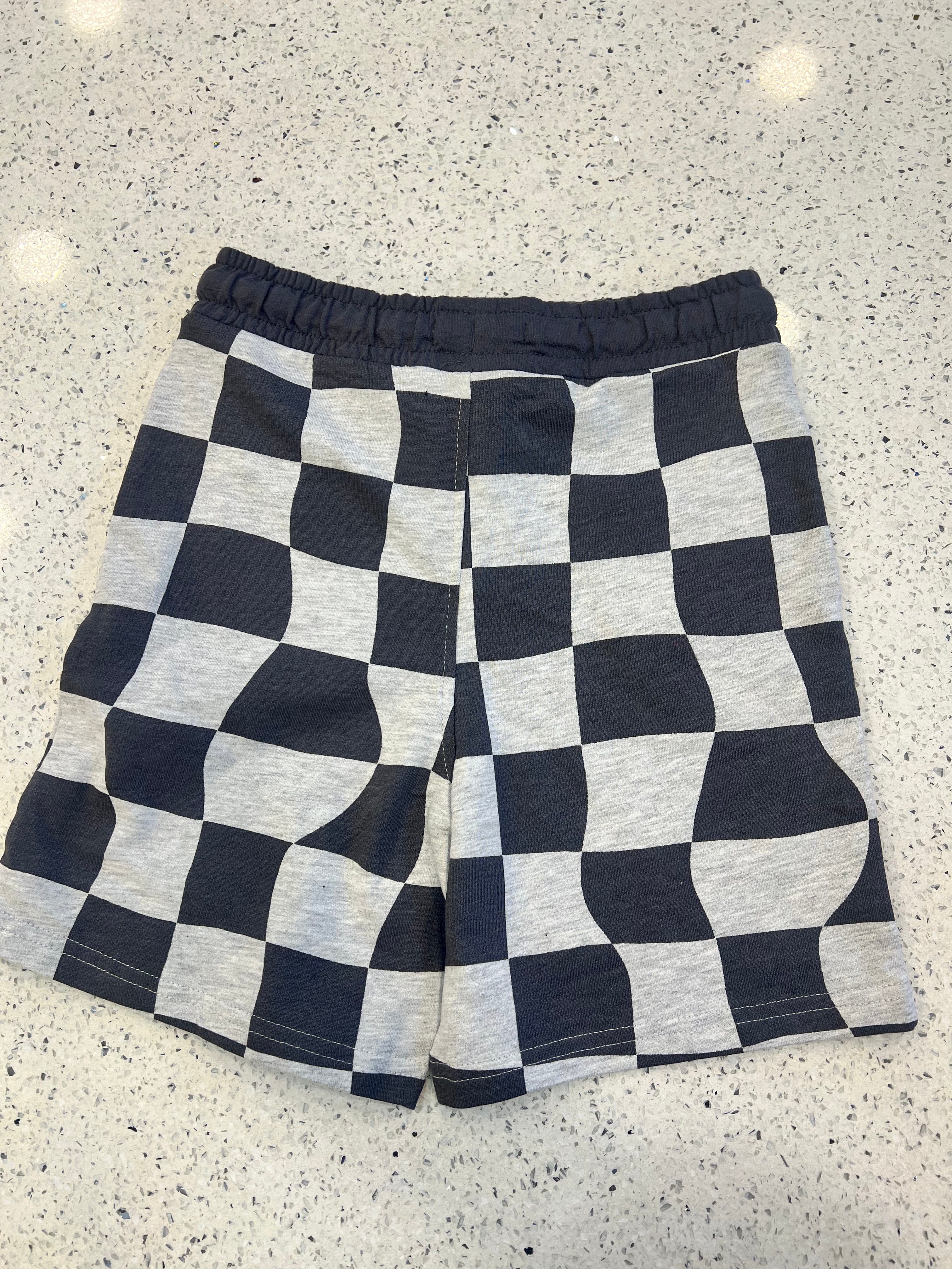 Premium Boys Casual Shorts Mono Checkered-C464