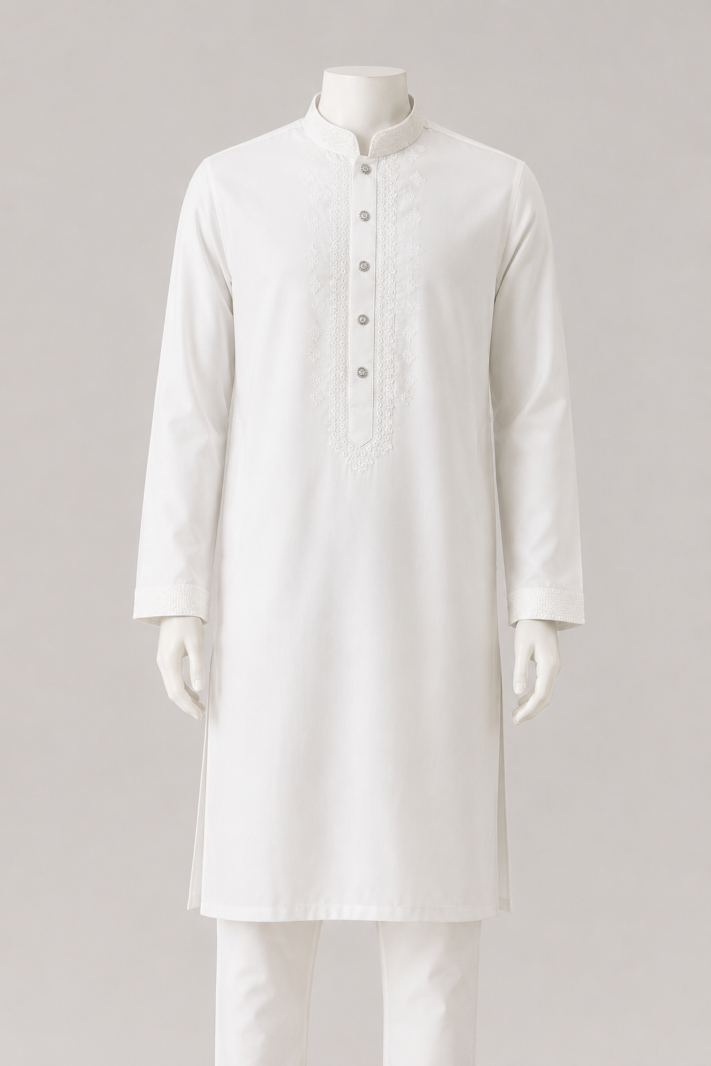 GATSBY Mens Panjabi KE2605 White