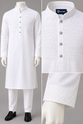 GATSBY Mens Panjabi KE2610 White