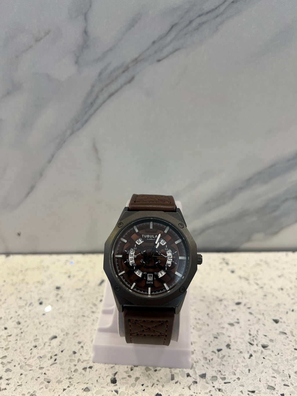 TUBULAR Chronograph Leather Strap Watch-W28