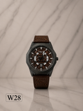 TUBULAR Chronograph Leather Strap Watch-W28