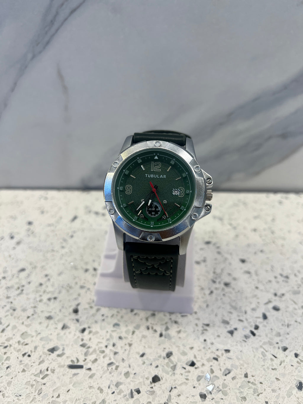 TUBULAR Chronograph Leather Strap Watch-W31