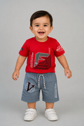 Kids Premium Printed Vest & Shorts Set-367