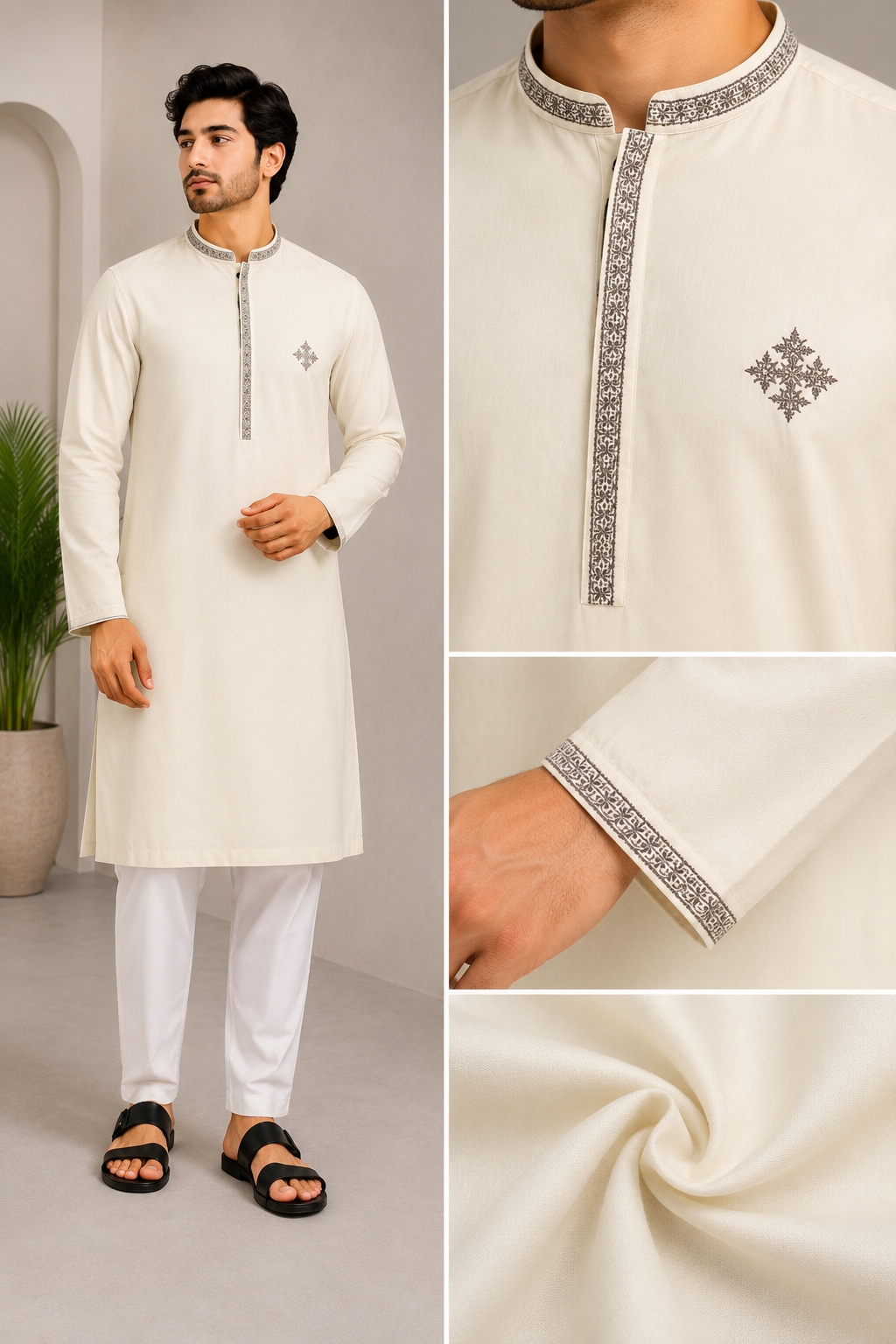 GATSBY Mens Panjabi KE2613 Khaki