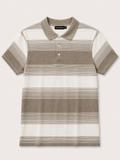 GATSBY Mans Polo T-SHIRT _ Cotton & Silk KE2616 Ash Print