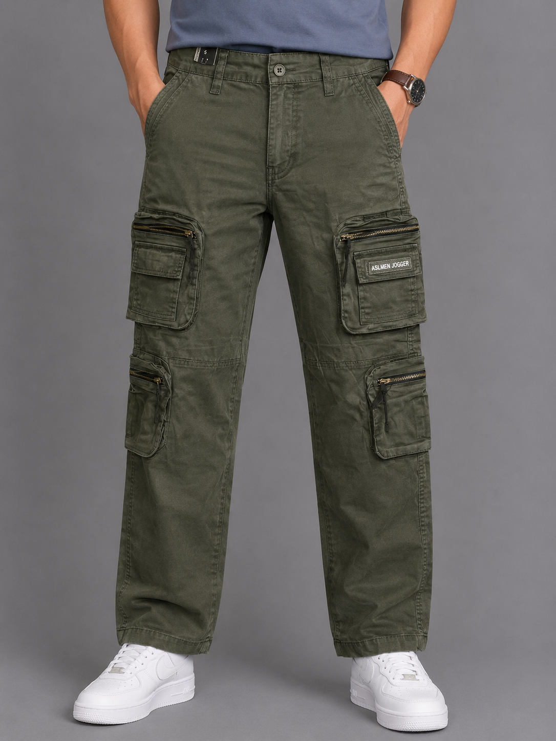 GATSBY 10 POCET CARGO TWILL PANT _ASH MAN Olive