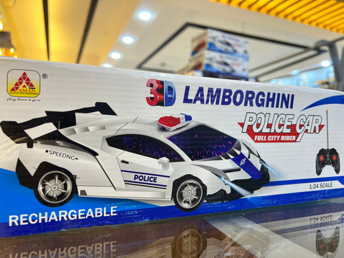 3D Lamborghini Police RC Car (Rechargeable, 1:24 Scale)