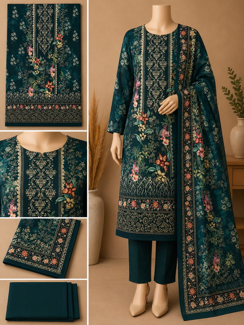 Premium Floral Unready Three Piece-C482