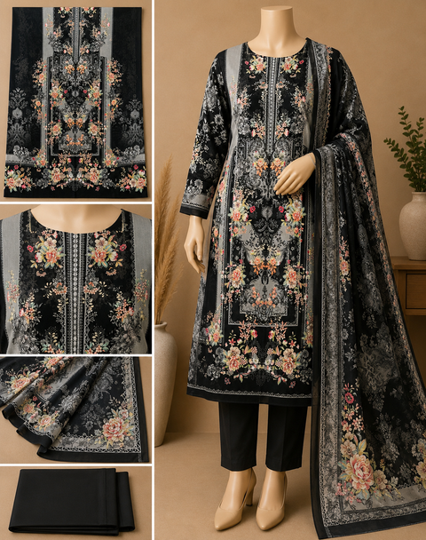 Premium Floral Unready Three Piece-C484