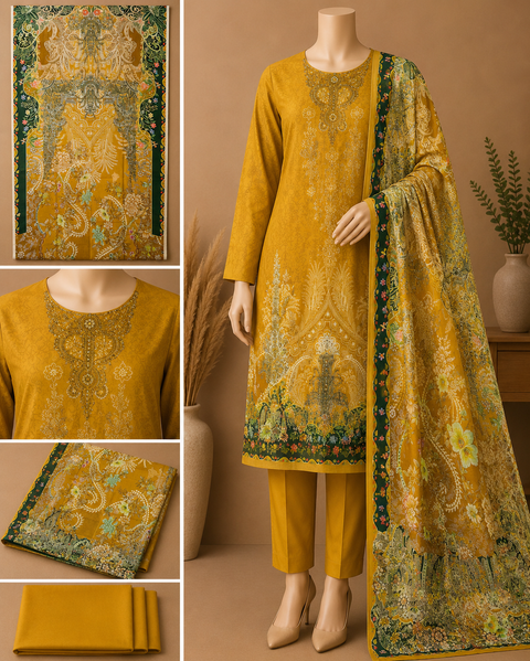 Premium Floral Unready Three Piece-C485