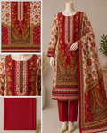 Premium Floral Unready Three Piece-C487