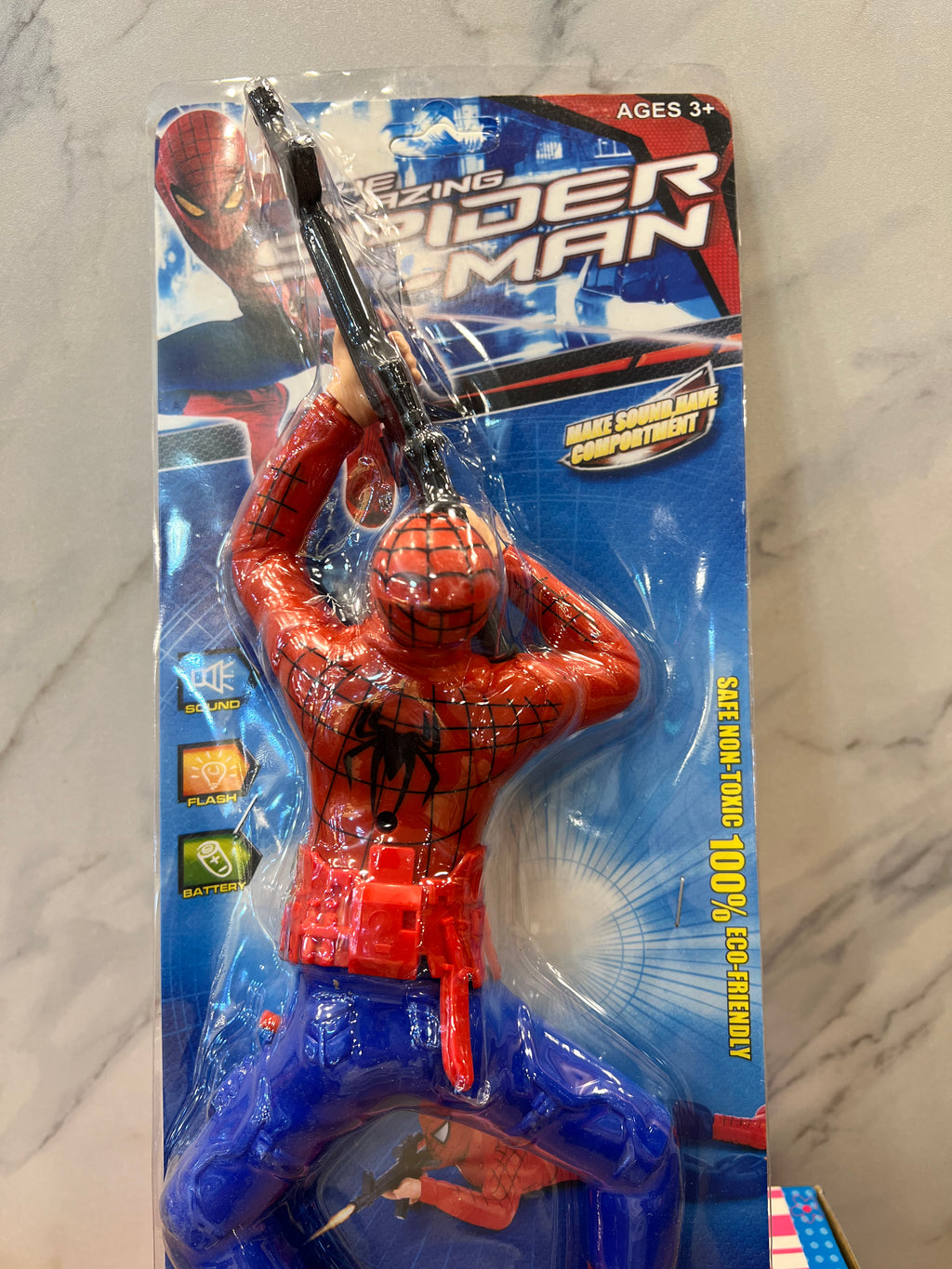 Spiderman Action Figure with Light & Sound Gun
