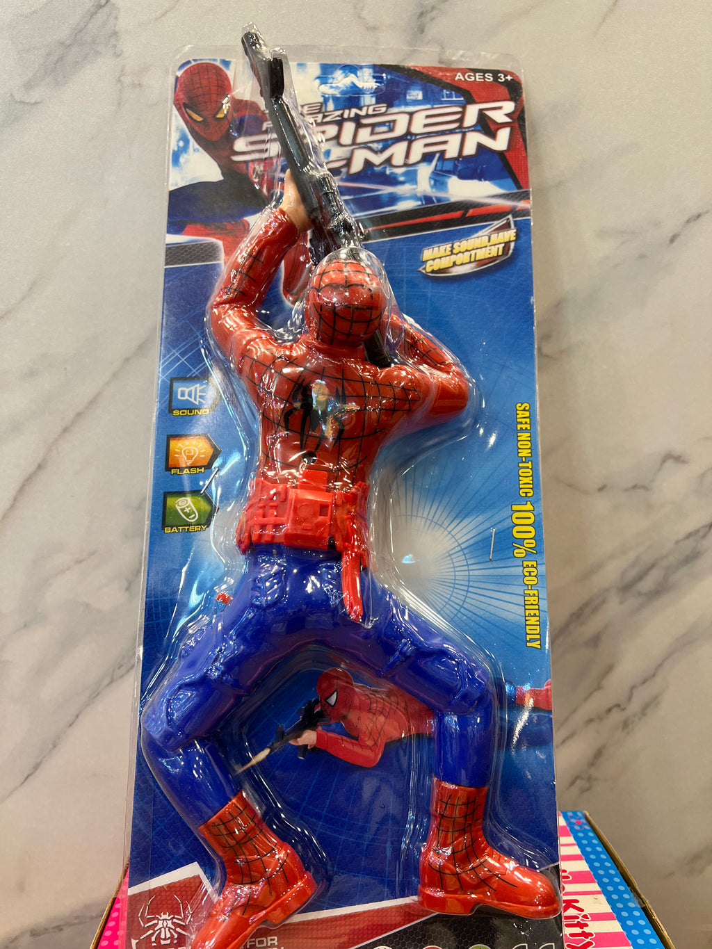 Spiderman Action Figure with Light & Sound Gun