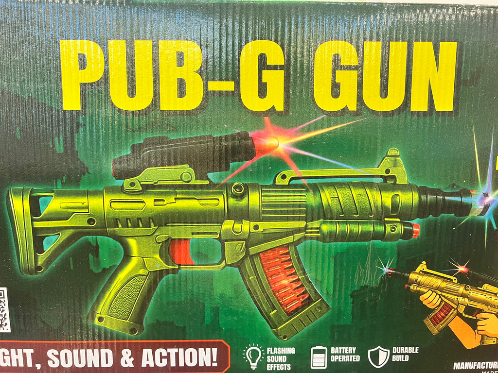 PUBG Style Light & Sound Toy Gun for Kids