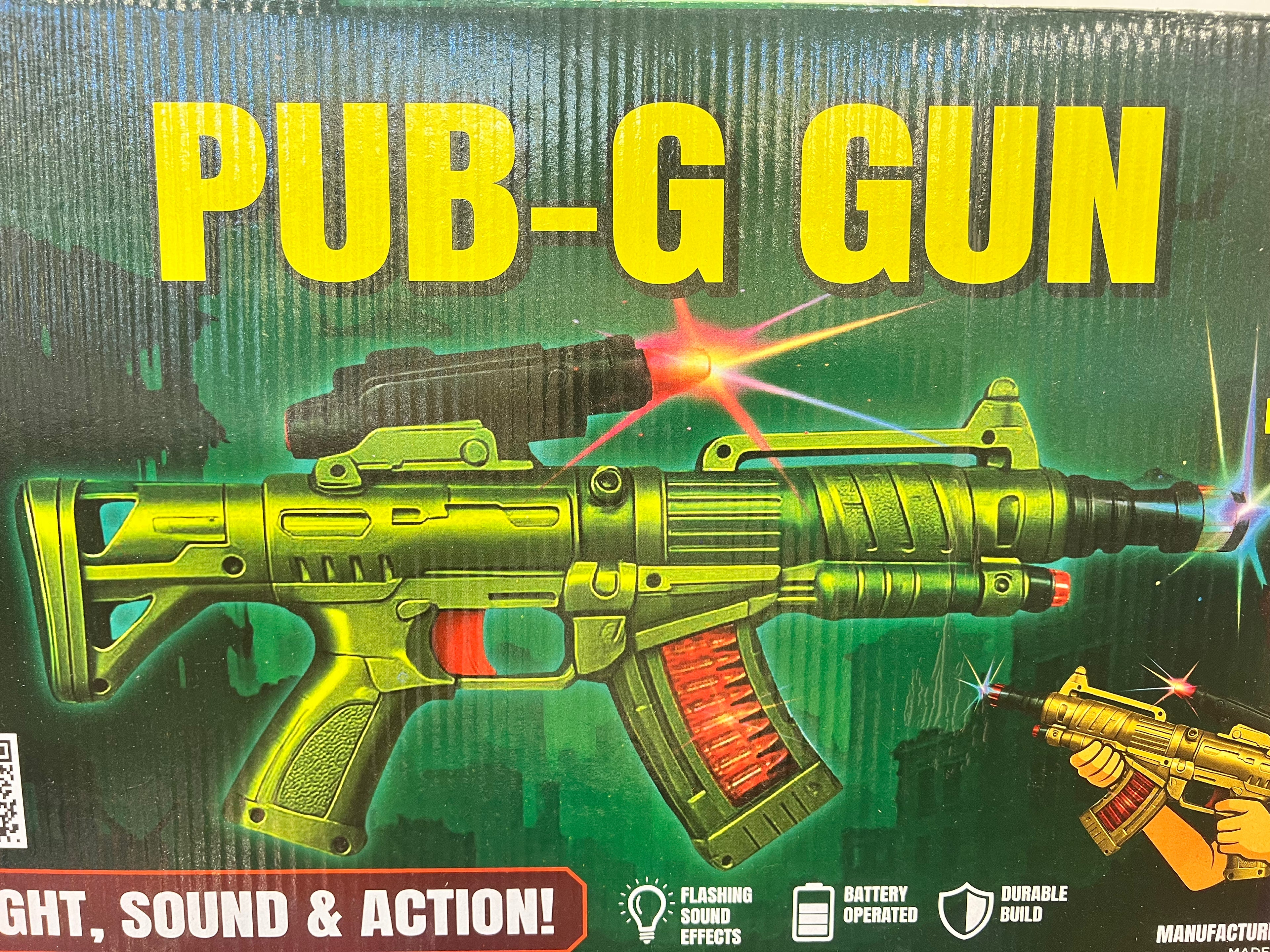 PUBG Style Light & Sound Toy Gun for Kids