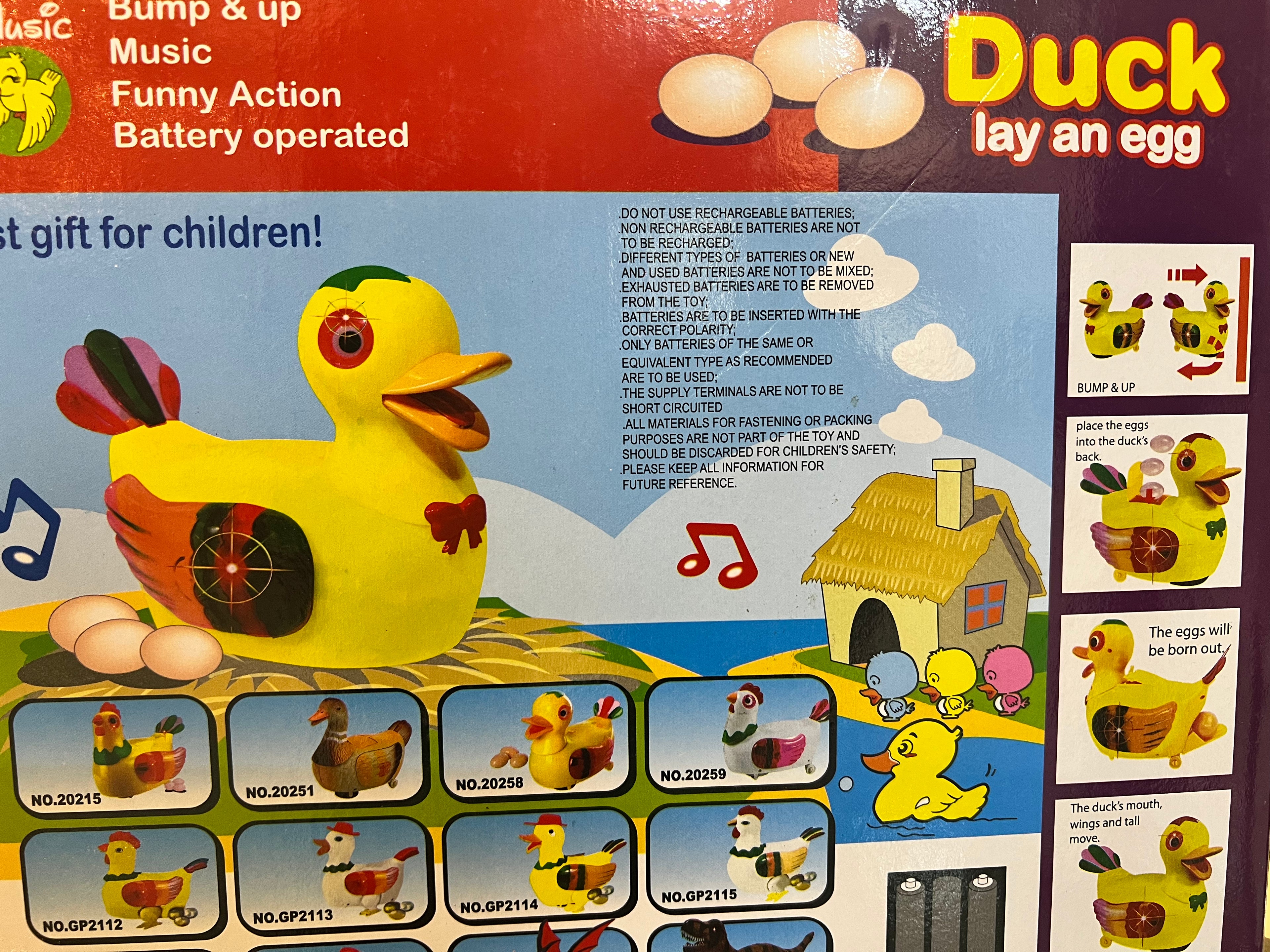 Funny Duck Lay an Egg Toy with Music & Moving Action
