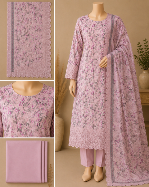 Premium Floral Unready Three Piece-C499