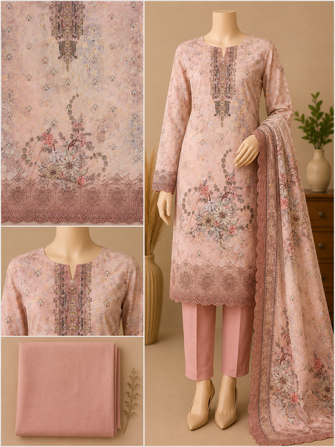 Premium Floral Unready Three Piece-C500