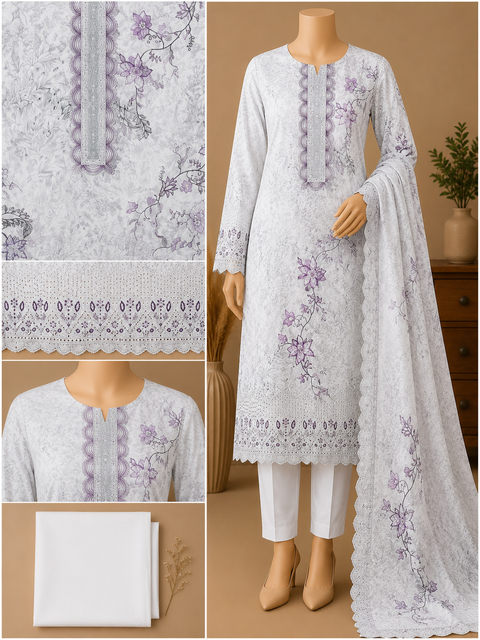 Premium Floral Unready Three Piece-C502