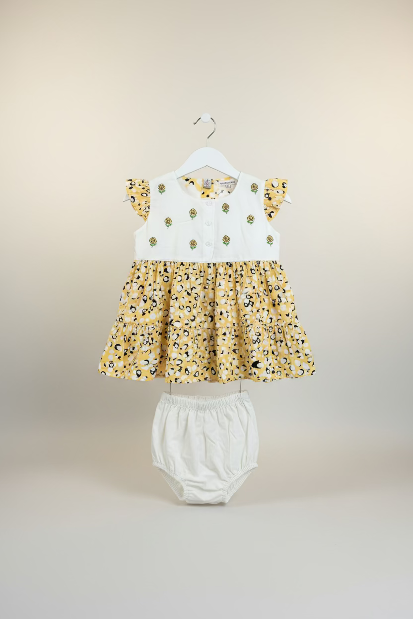 Kids Printed Cotton Top & Shorts Set 0002