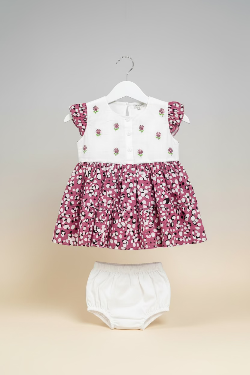 Kids Printed Cotton Top & Shorts Set 0002