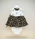 Kids Floral Printed Frock Set with Shorts 0003