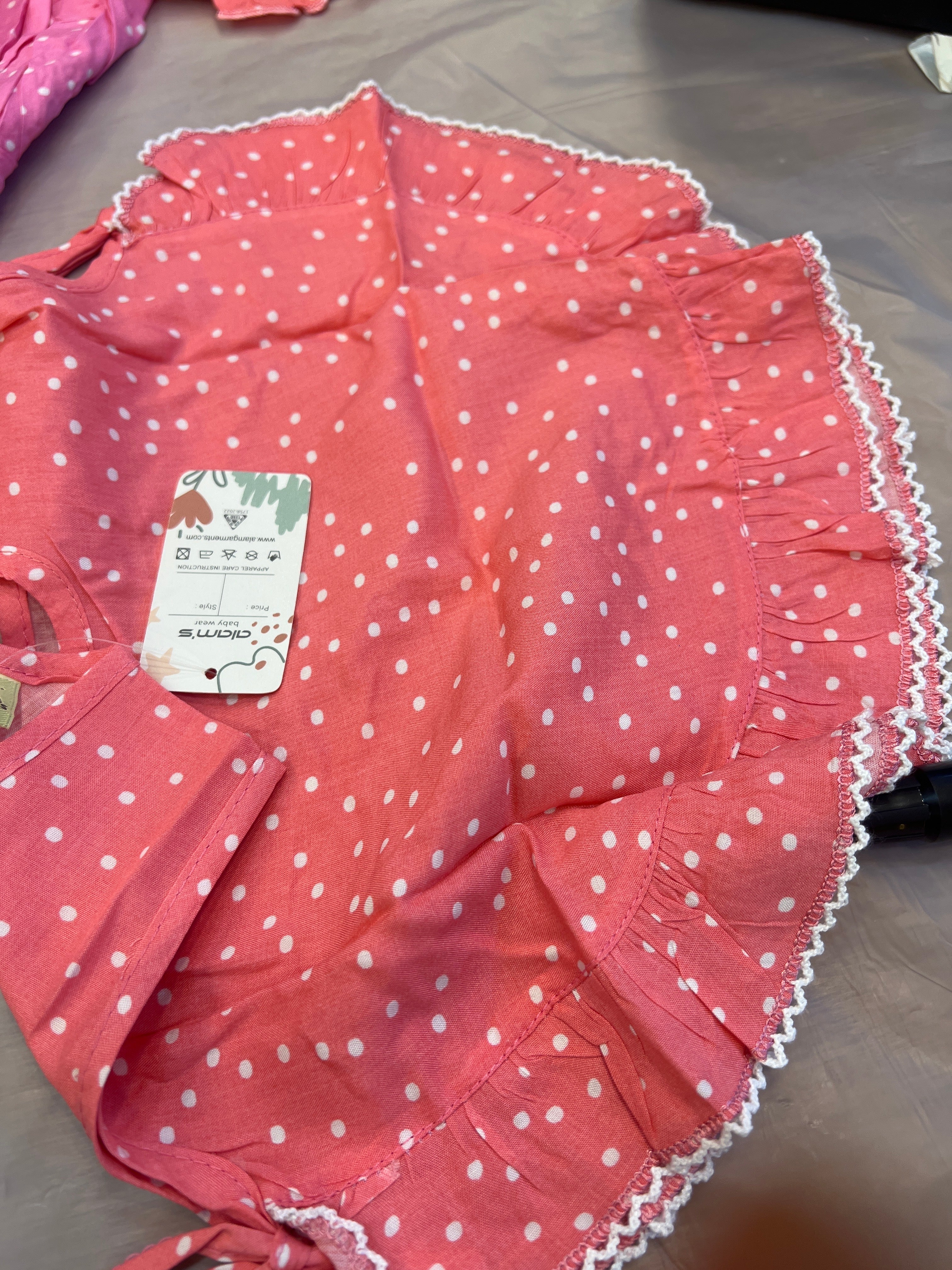 Kids Polka Dot Frock Set 0004