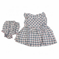 Kids Polka Dot Frill Dress Set 0006
