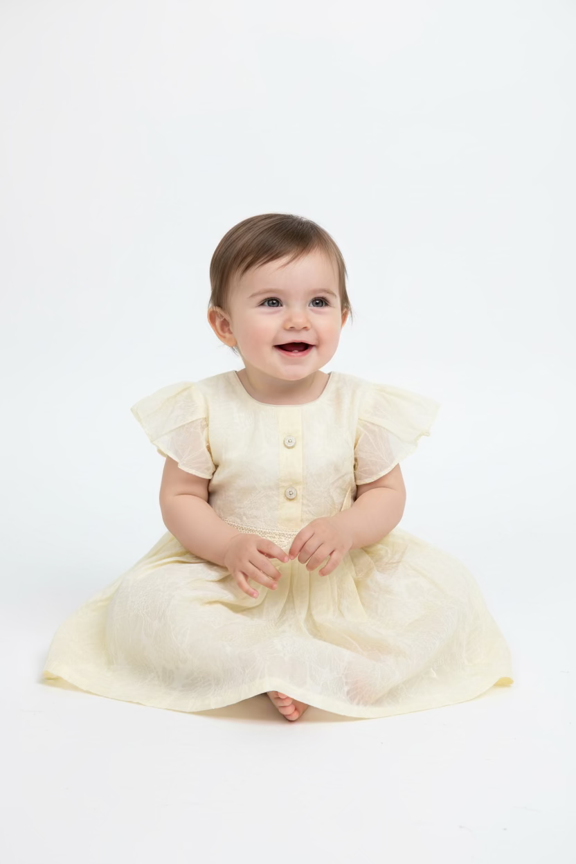 Baby Girl Soft Jacquard Party Dress Set with Inner Brief 0197