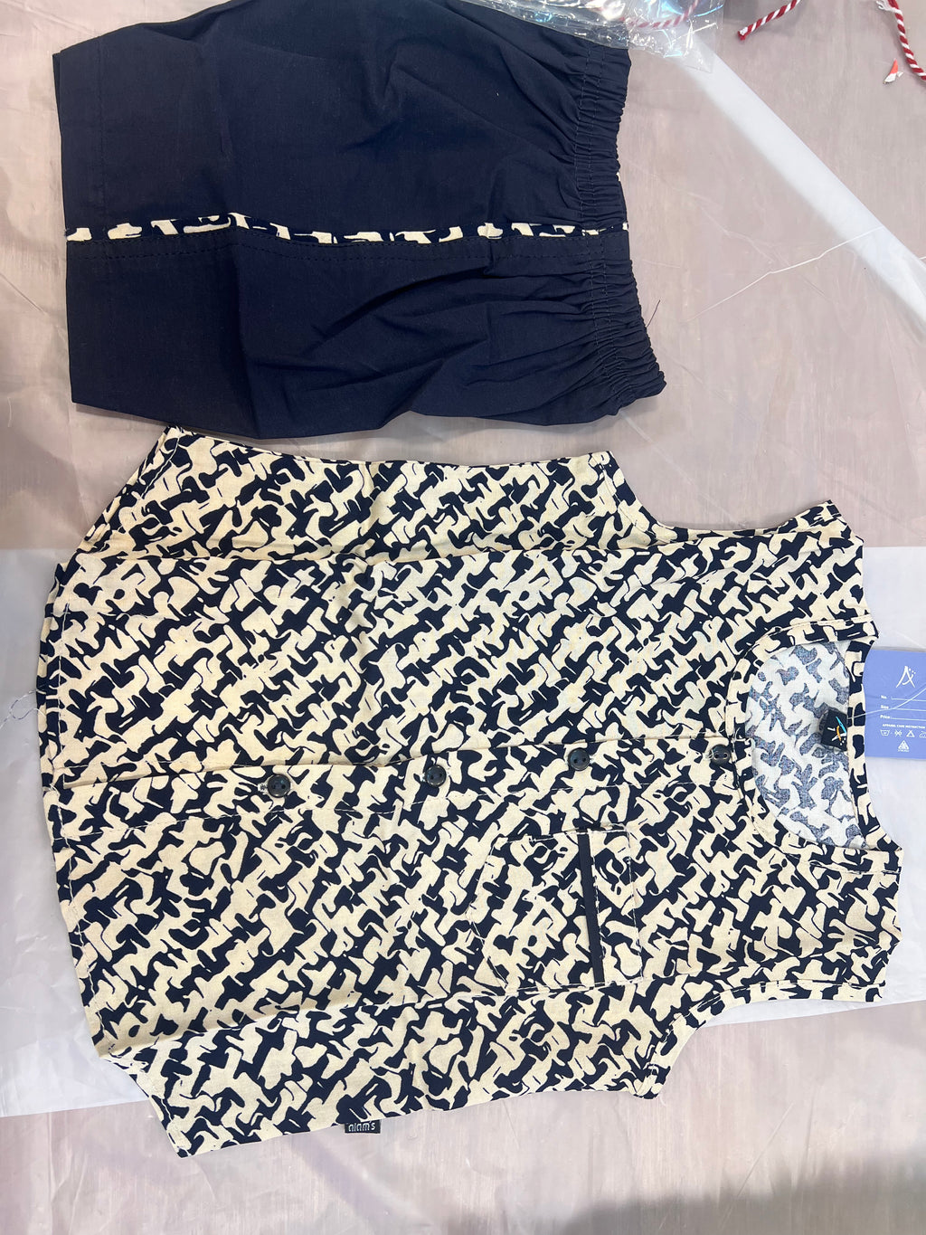 Baby Boy Printed Shirt & Solid Shorts Set 0095