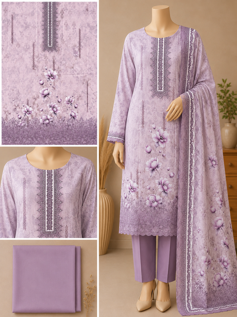 Premium Floral Unready Three Piece-C508