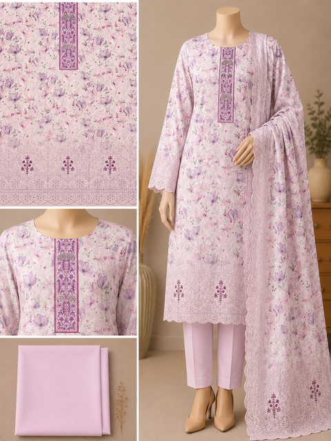 Premium Floral Unready Three Piece-C511
