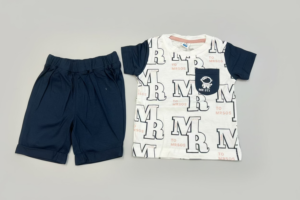 MR Style Kids Printed T-Shirt & Shorts Co-Ord Set-315