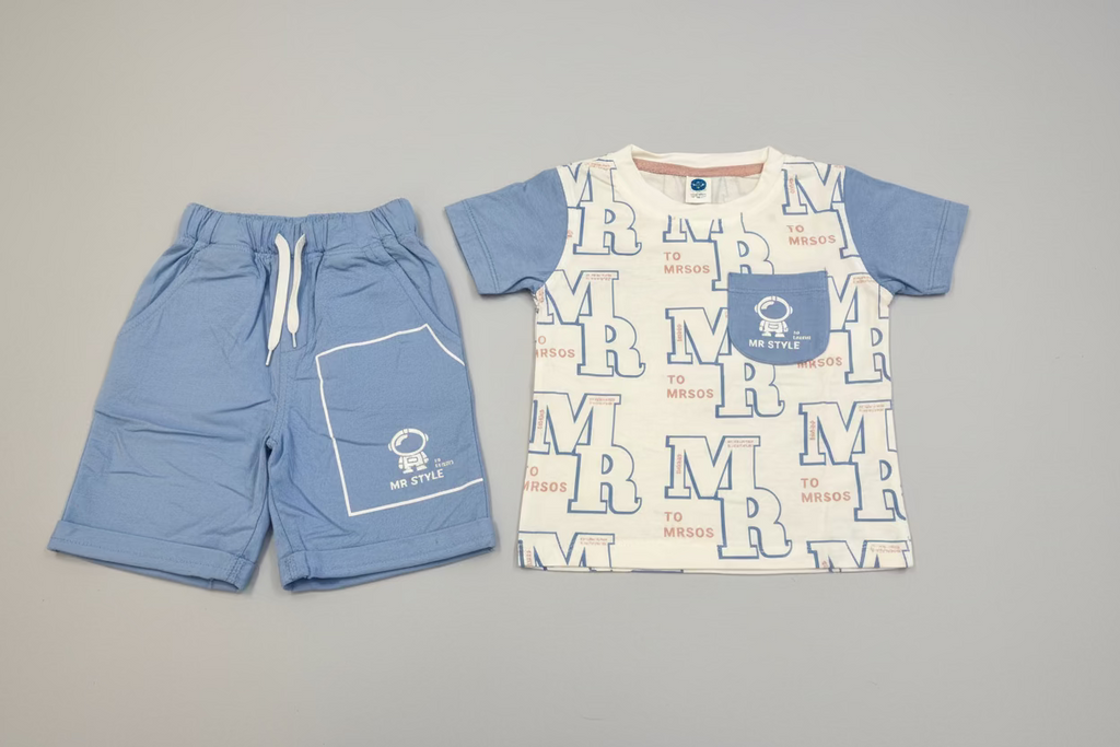 MR Style Kids Printed T-Shirt & Shorts Co-Ord Set-315