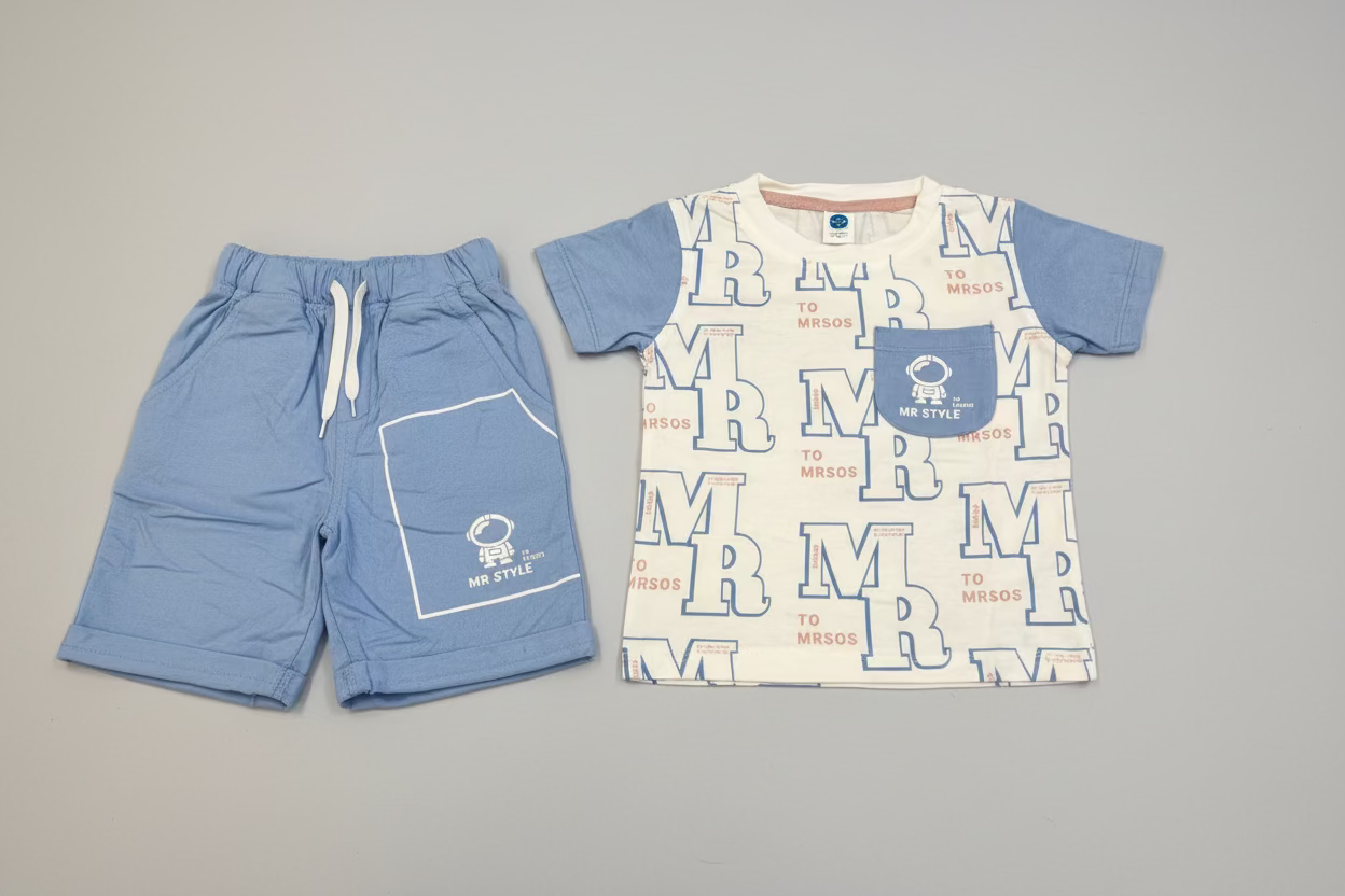 MR Style Kids Printed T-Shirt & Shorts Co-Ord Set-315