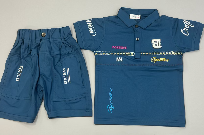 Style Man Kids Polo T-Shirt & Shorts Co-Ord Set-267
