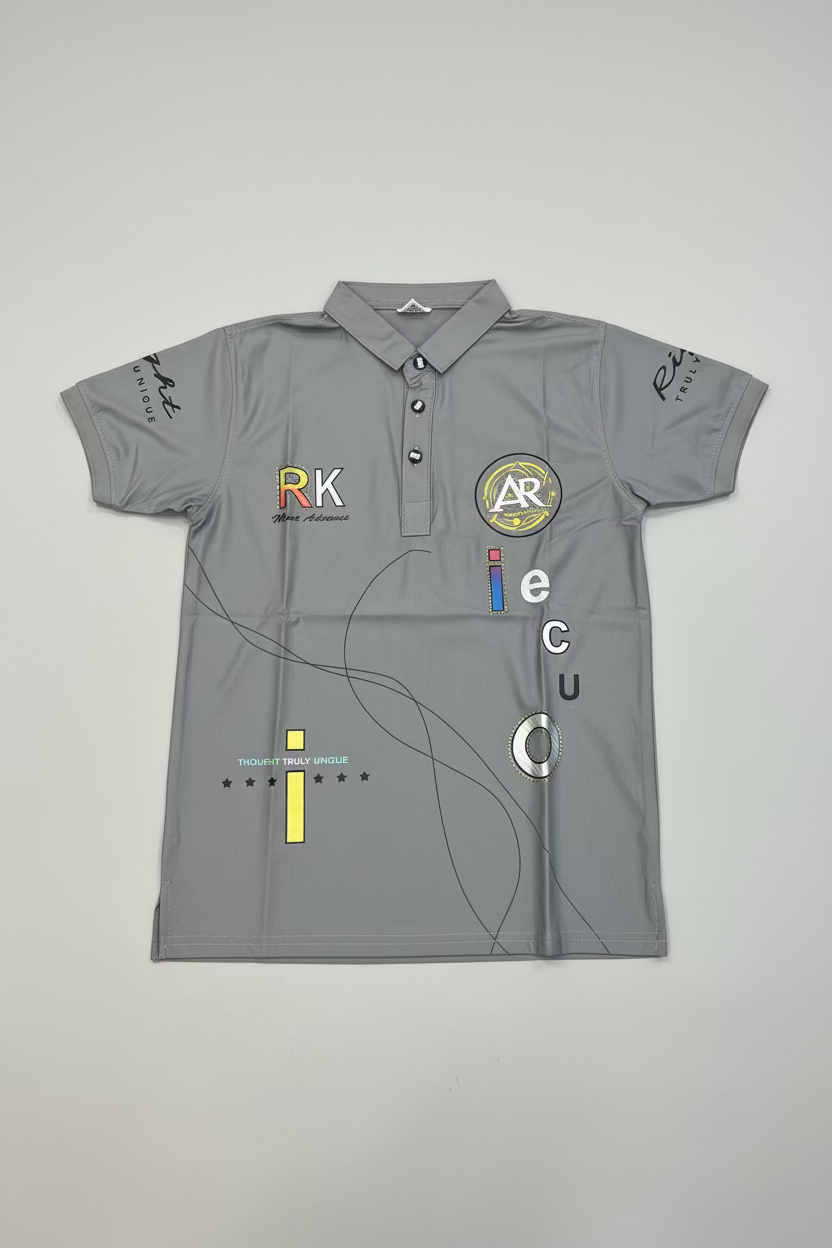 Premium Printed Polo T-Shirt – Modern Graphic Edition-305