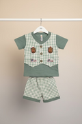 Kids Checkered T-Shirt & Shorts Set-288