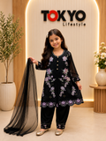 Girls Floral Embroidered 3 Piece-C105