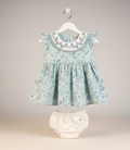 Girls Floral Embroidered Cotton Top & Shorts Set-109