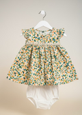 Girls Floral Leaf Print Sleeveless Top & Bloomer Set-99