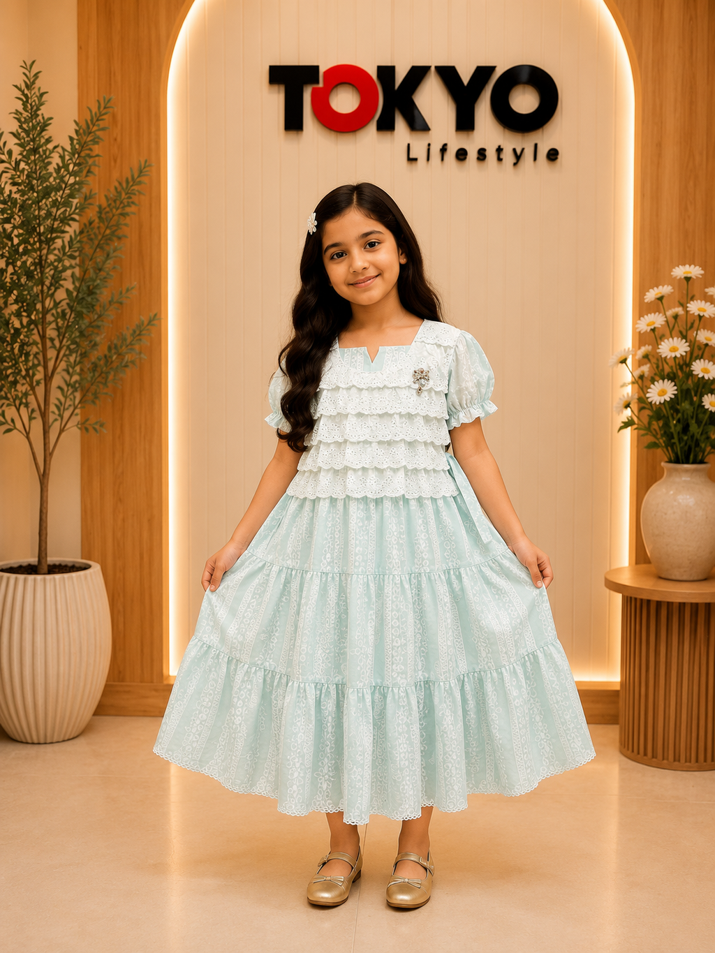 Girls Layered Party Dres 037