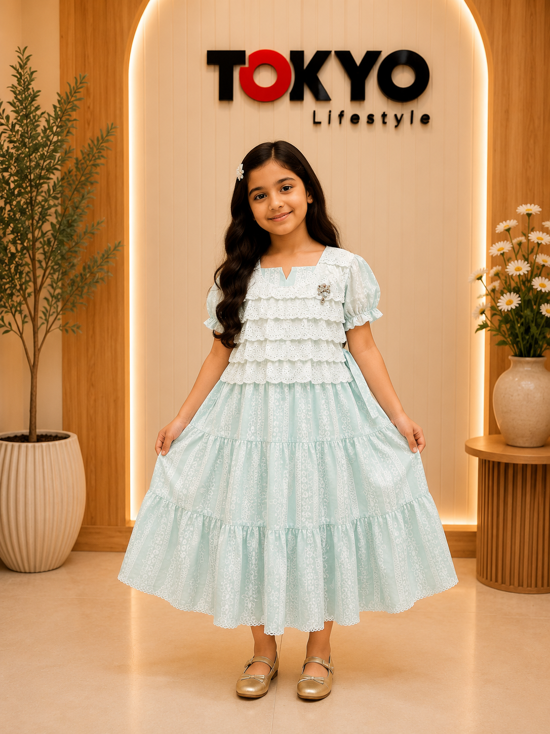 Girls Layered Party Dres 037
